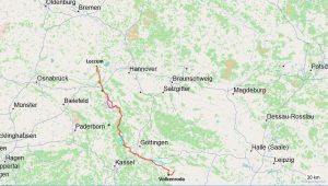 Karte Pilgerweg Loccum Volkenroda